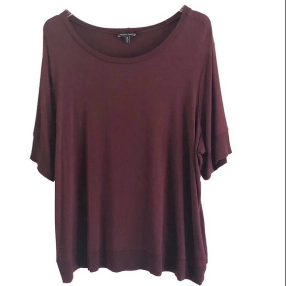 Universal Standard Tunic Maroon Round Neck Short Sleeve Plus 18/20 - Picture 7 of 7